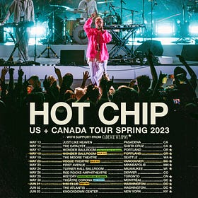 I'm touring North America with Hot Chip!
