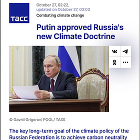 They Are ALL in It Together: Putin Approved Russia’s New Climate Doctrine 