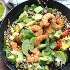  Shrimp Avocado Quinoa Bowls 
