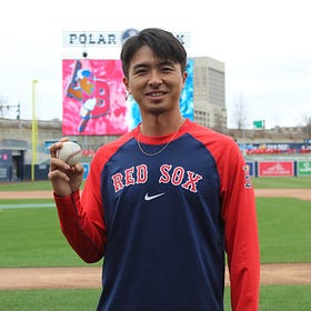 New Red Sox Japanese pitcher Naoyuki Uwasawa with the WooSox; expected to pitch next week