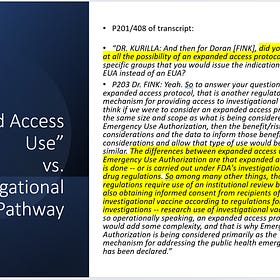 Questions from readers about EUA Countermeasures