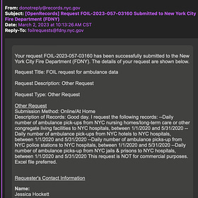 The Fire Department of New York City is Taking Far Too Long to Respond to My FOIL Request for Ambulance Data