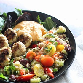 Greek Meatballs with Mediterranean Quinoa