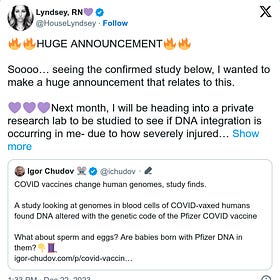 HUGE ANNOUNCEMENT by Vaccine Injured RN: “I Will Be Heading Into a Private Research Lab To Be Studied To See if DNA Integration Is Occurring in Me…” 