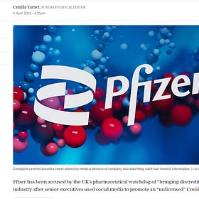 Pfizer Accused of ‘Bringing Discredit’ on Pharmaceutical Industry After COVID Social Media Posts – Sunday Telegraph 