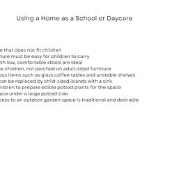 Adapting a Home for Montessori Schools or Daycare