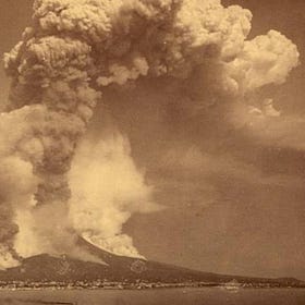 1883 Krakatoa Volcanic Eruption, Solar Cycle 12, and the 12P Comet