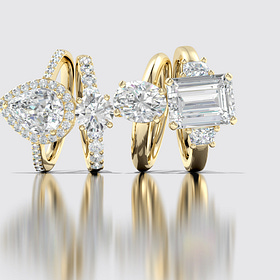 💍Tis the season for engagements. Man-made diamonds and a pop of color are hot trends🥂
