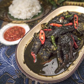 Sotong Hitam (Malay-style Squid in Black Ink Sauce) - 