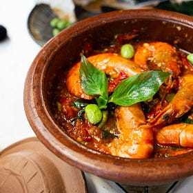 Prawn Sambal Balado - juicy, spicy, pungent