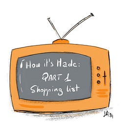 How it’s made - Part 1: Shopping list