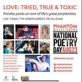 Poetry Reading: National Poetry Day (Fri, Aug 23, 2024), Undercurrent Bookstore, Wellington