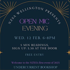 Poetry Reading: NZ Society of Authors Open Mic (Feb 12, 2025)