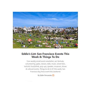 Eddie’s List: San Francisco Bay Area Events & Things To Do