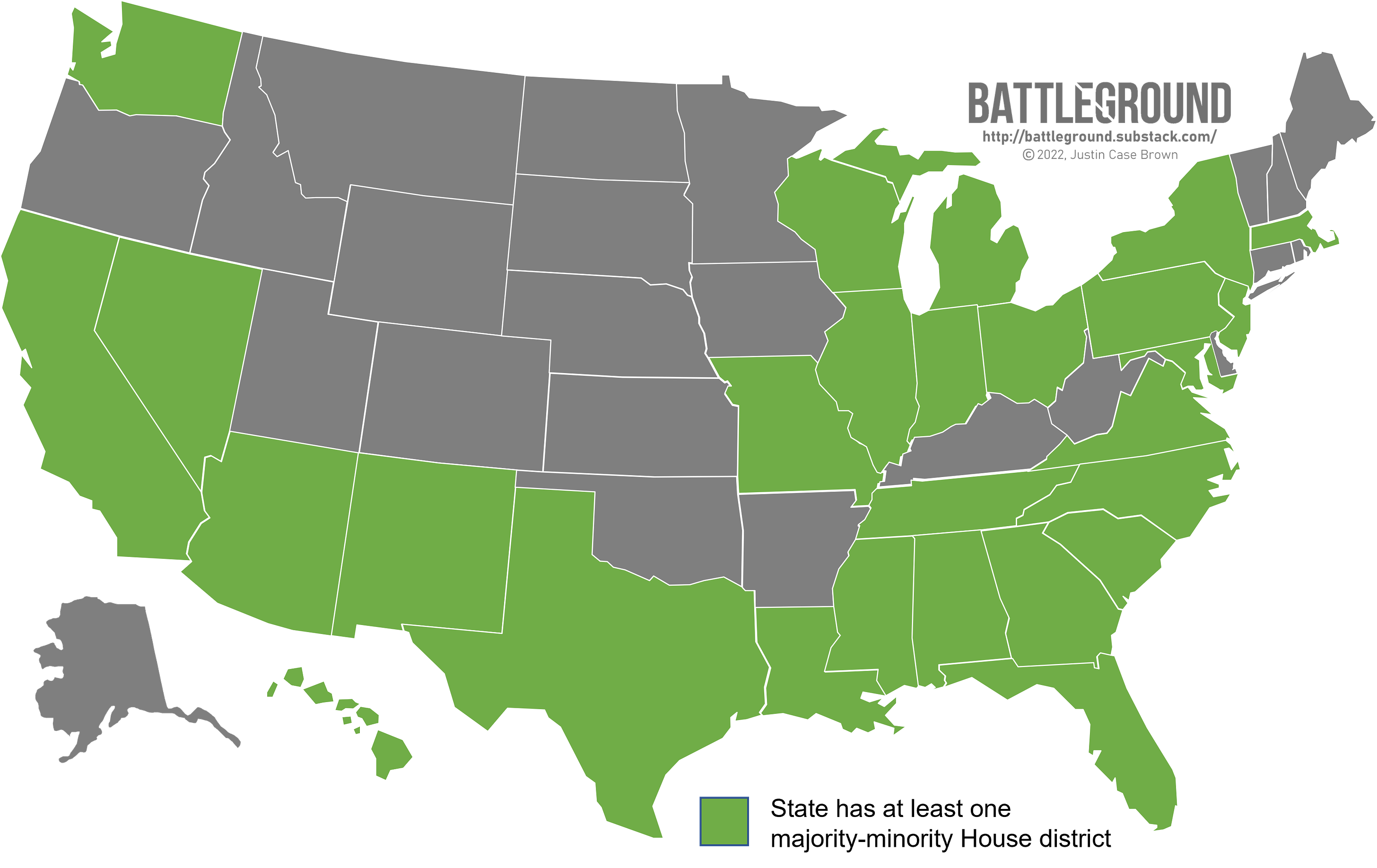 States with Majority-Minority House Districts