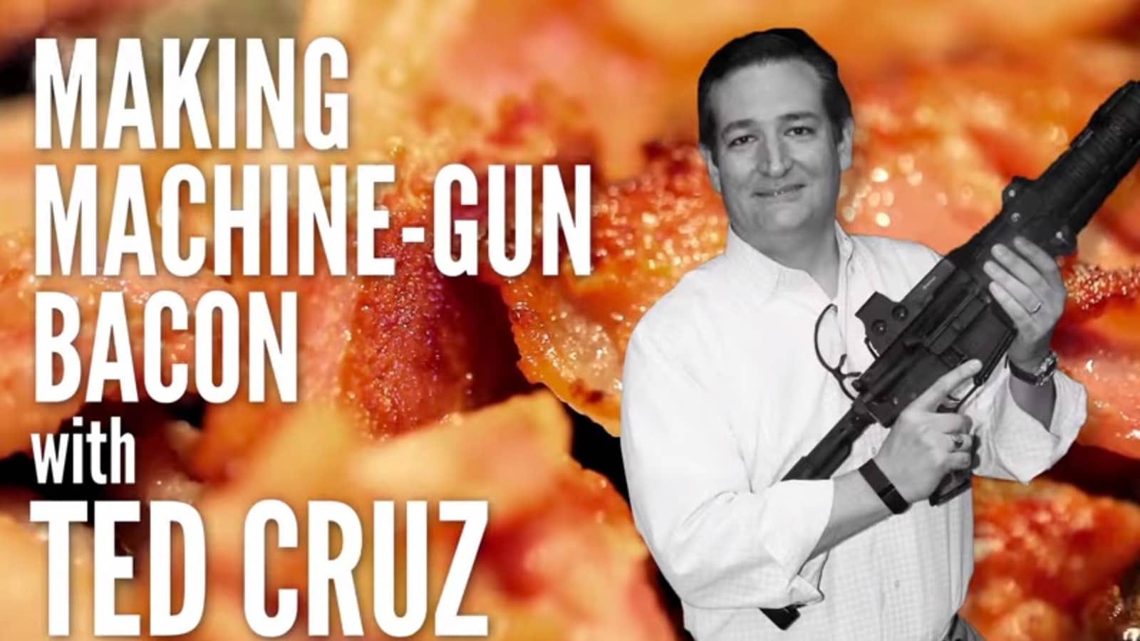 Ted Cruz sizzles up 'machine-gun bacon'