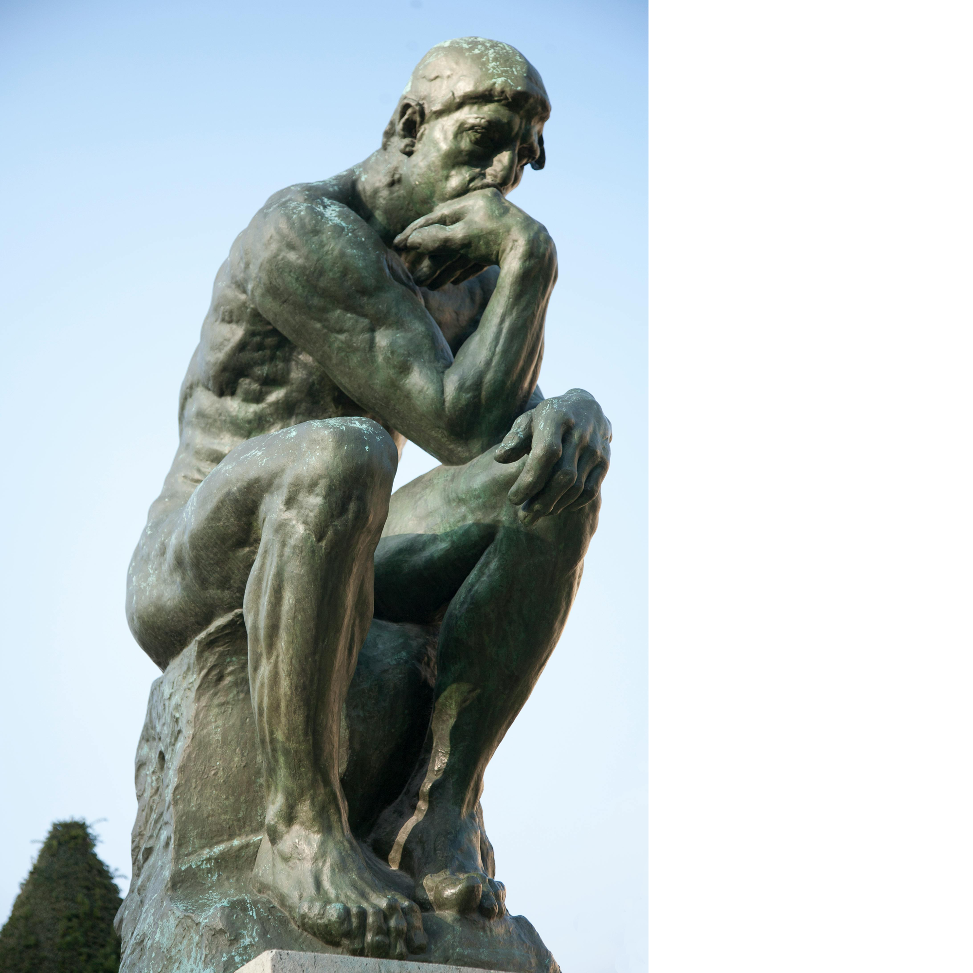 Auguste Rodin’s famous sculpture ‘The Thinker’ retitled “The Useless Eater’ under WEF Art Reset