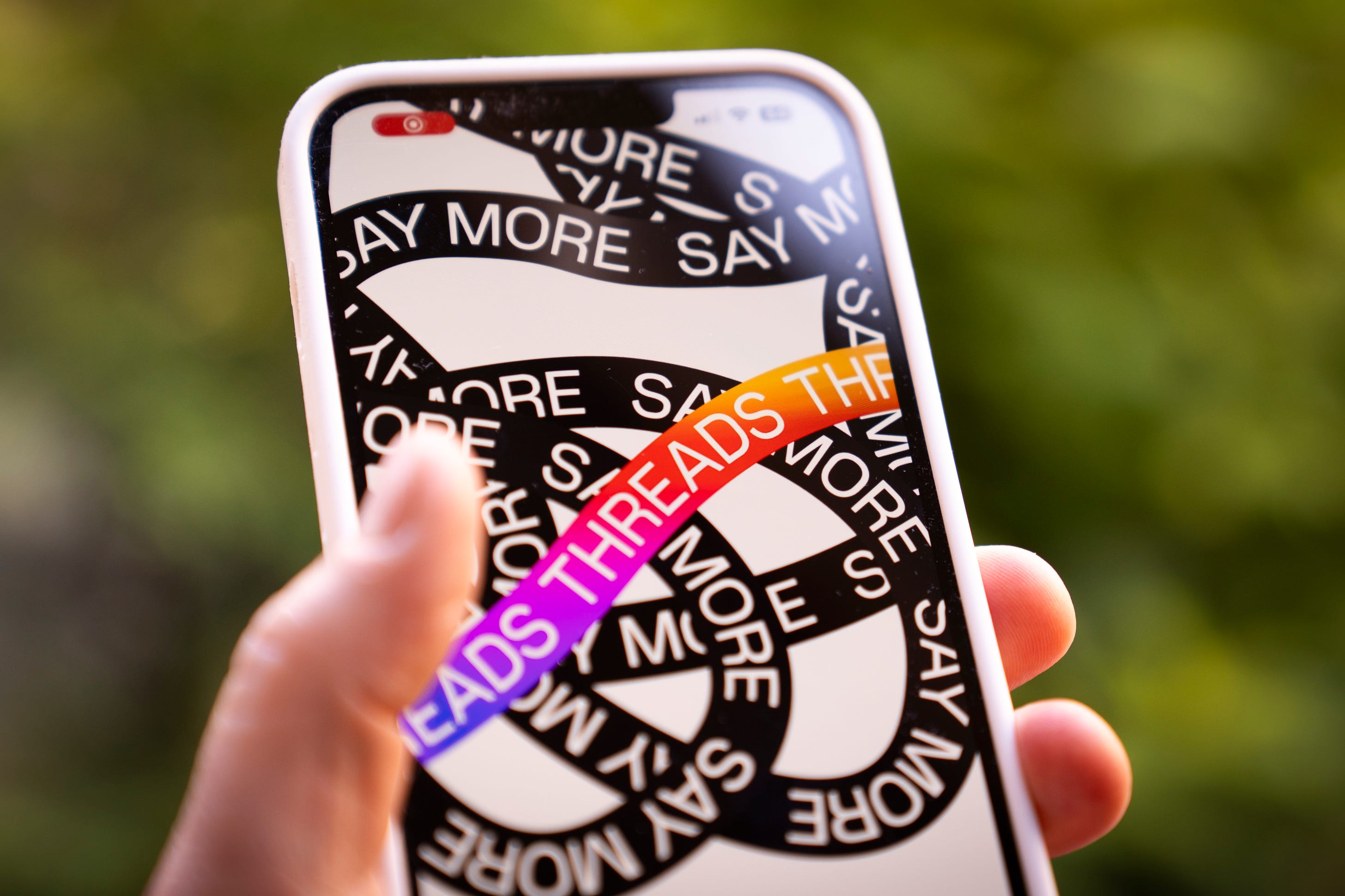 A phone is seen running the Instagram Threads app by Meta in this photo illustration in Warsaw, Poland on 07 July, 2023. (Photo by Jaap Arriens/NurPhoto via Getty Images)