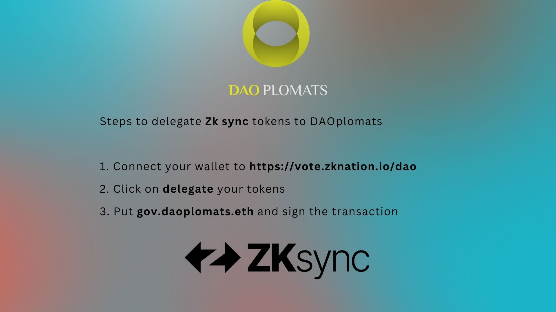Steps_to_delegate_Zk_sync_tokens_to_DAOplomats_1._Connect_your_wallet_to_httpsvote.zknation.iodao_2._Click_on_delegate_your_tokens_3._Put_gov.daoplomats.eth_and_sign_the_transaction_1.jpg (1920×1080)