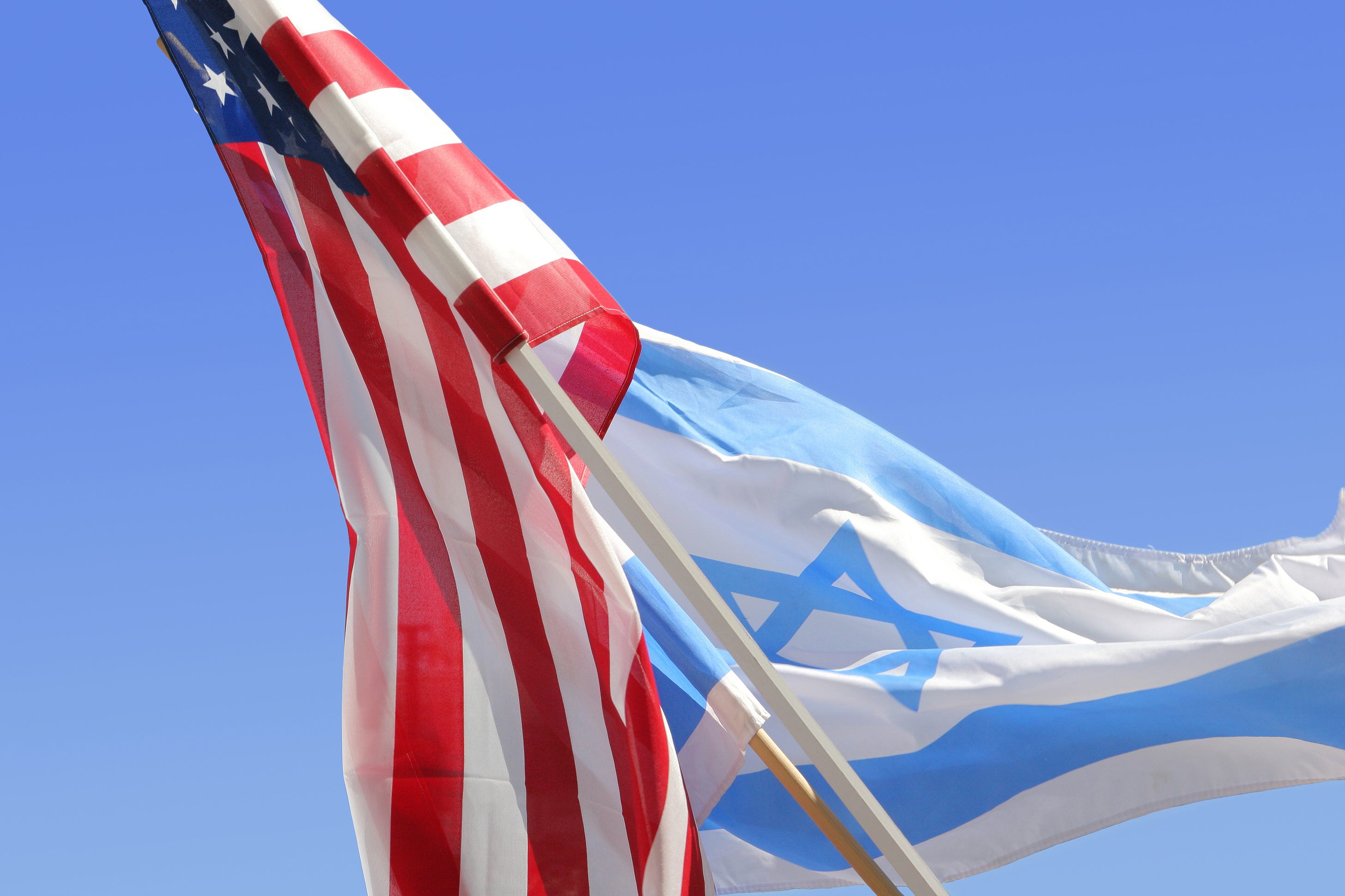 The United States and Israel flags