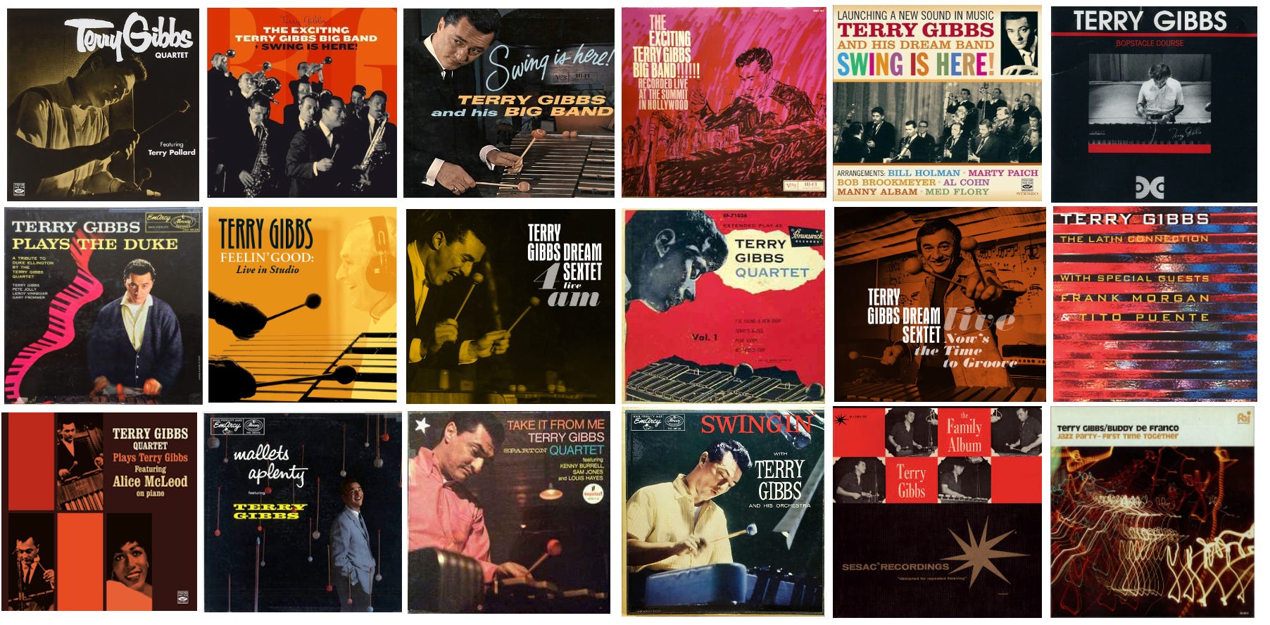 Photos of Terry Gibbs album covers