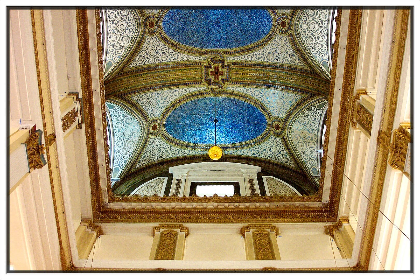 The Tiffany mosaic ceiling at Marshall Field's in Chicago.