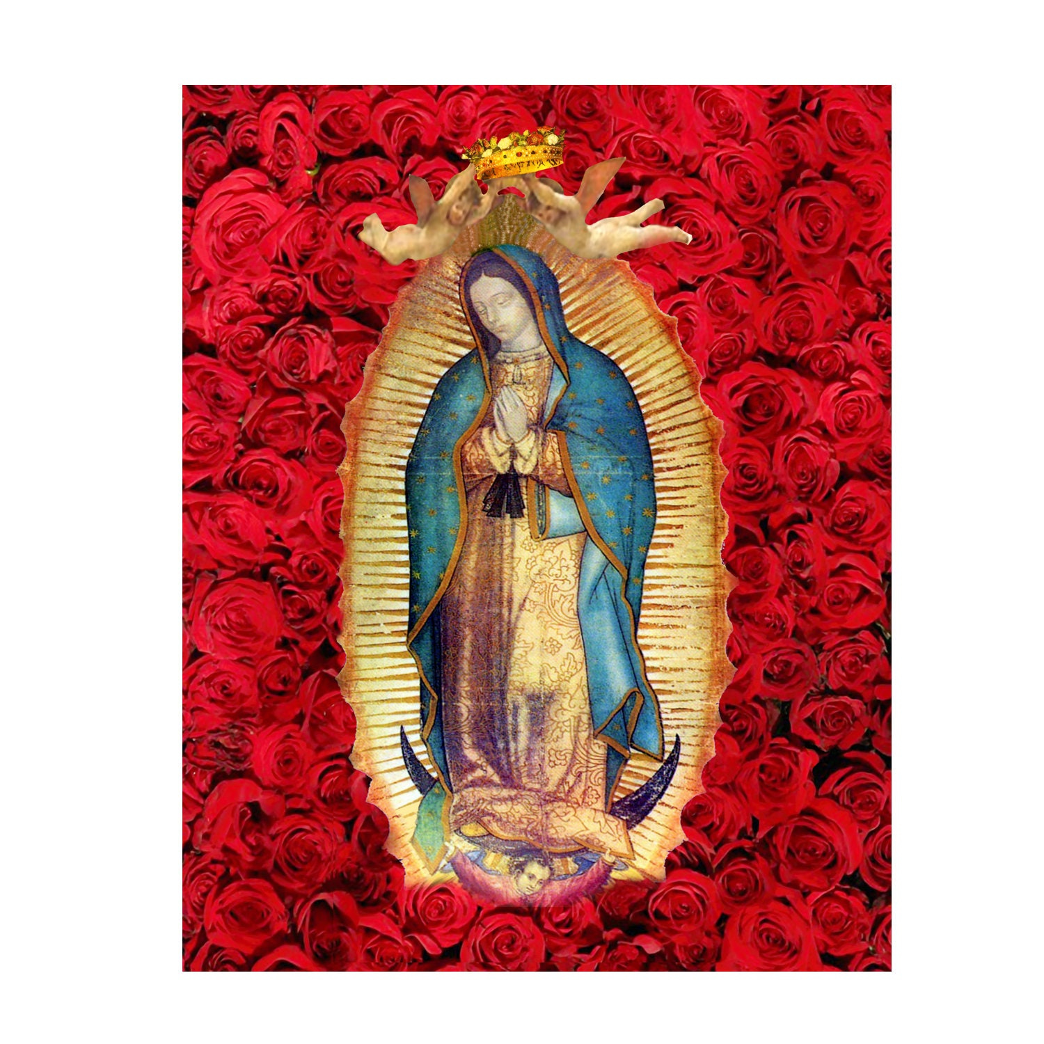 Our Lady of Guadalupe Tilma Virgen De Guadalupe Mexican Virgin Mary Mexico  Replica Print Picture Poster 103 - Etsy