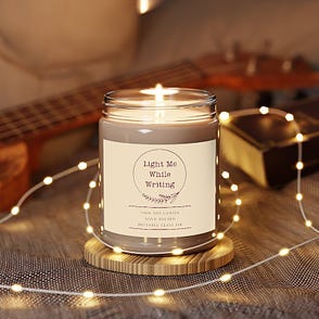 Light Me While Writing Candle  Writer Gift  Author Gift  image 1