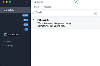 fake work