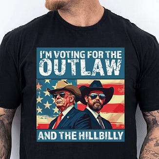 I'm Voting For The Outlaw And The Hillbilly Trump Shirt | Trump Vance Shirt | Trump Supporters Shirt Dark C1537 - GOP I'm Voting For The Outlaw And The Hillbilly Trump Shirt | Trump Vance Shirt | Trump Supporters Shirt Dark C1537 - GOP