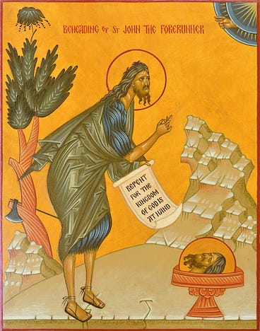 John The Baptist In Prison Icon