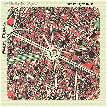 r/prettymaps_ - Paris, France