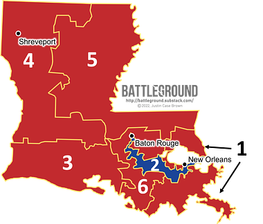 Louisiana Congressional District Map 2020