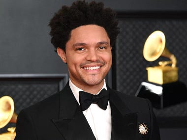 Trevor Noah attends the 63rd Annual GRAMMY Awards at Los Angeles Convention Center on March 14, 2021. Trevor Noah attends the 63rd Annual GRAMMY Awards at Los Angeles Convention Center on March 14, 2021.