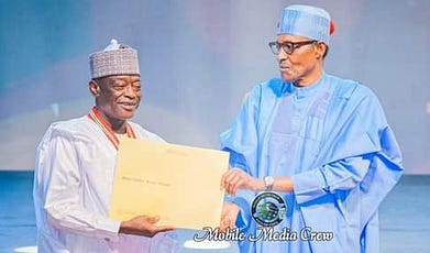 Shugaba Buhari ya karrama Alh. Dahiru Bara'u Mangal da lambar yabo ta (CON).  | JARIDAR TASKAR LABARAI