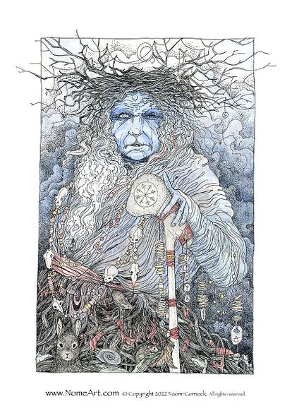 Cailleach Beur Storm Bringer - Art of Naomi Cornock