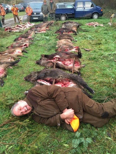 Seccombe's Facebook friend Graham White posts numerous pro-killing photos, including this one. Photo via Facebook