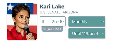 Kari Lake Donation