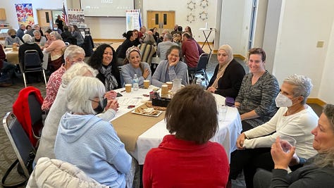 The P2G Women's Delegation from Israel attends Coexistence Café with the Michiana Jewish community in South Bend, Indiana.