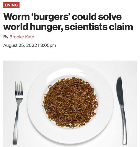 People want us to eat bugs and people