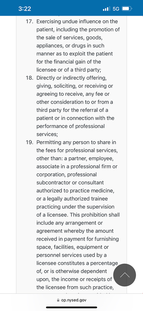 Pictures of medical practice law in the state of New York