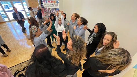 The P2G Women's Delegation from Israel attends Coexistence Café with members of the Michiana Jewish community in South Bend, Indiana.