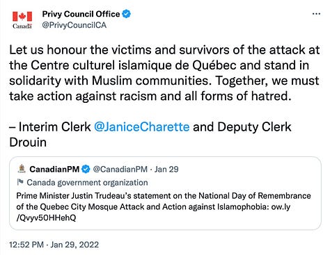 Privy Council Office tweets