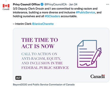 Privy Council Office tweets