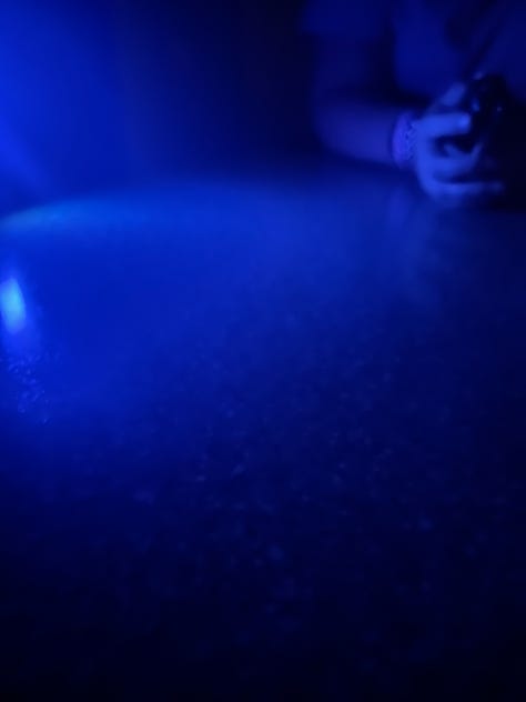 Creepy blue glow photos