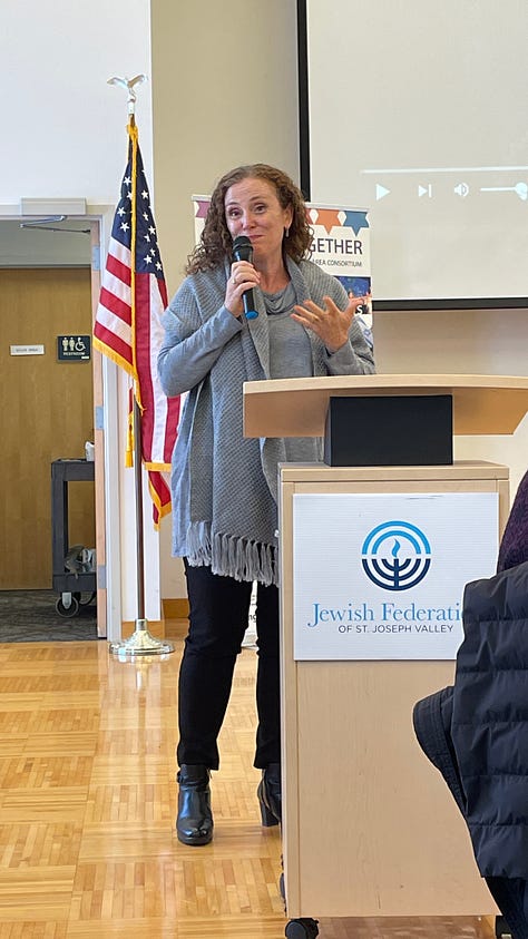 The P2G Women's Delegation from Israel attends Coexistence Café with the Michiana Jewish community in South Bend, Indiana.