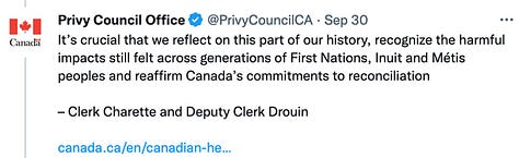 Privy Council Office tweets