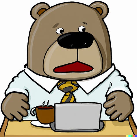Chromebook Bear in Coffee Shop