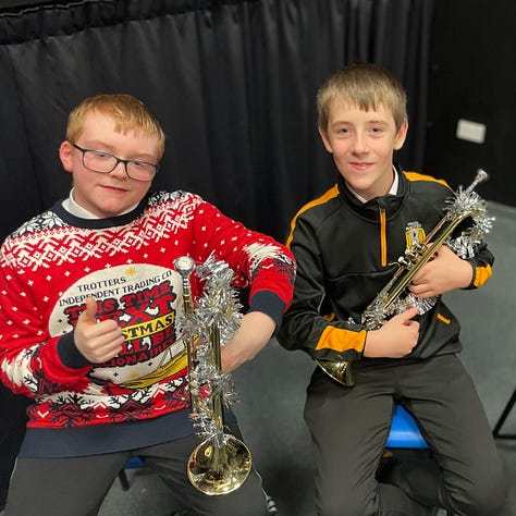 Maesteg School pupils in readiness for the Christmas concert