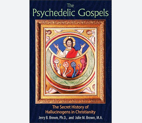 Three book covers related to Psychedelics and Christianity